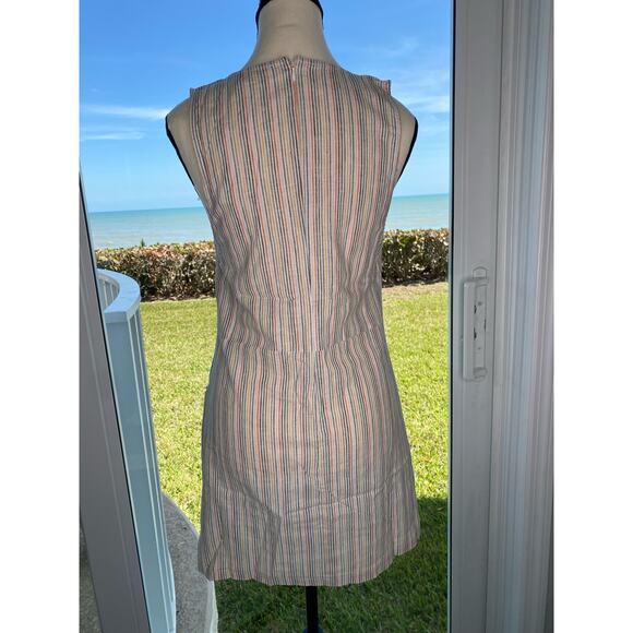 OLIVACEOUS Striped Overall Linen Dress - Picture 4 of 12